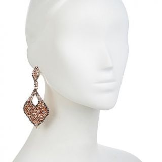 Real Collectibles by Adrienne® Peach and Smoky Color Crystal Rosetone Drop