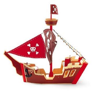 wooden pirate ship by harmony at home children's eco boutique