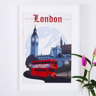 'london' travel poster by i heart travel art.