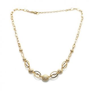 Michael Anthony Jewelry® 10K Gold Bead and Oval Link 16" Necklace