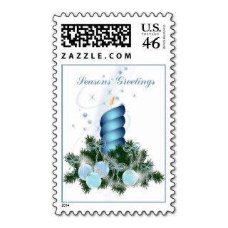 Christmas Candle Centerpiece Postage Stamps