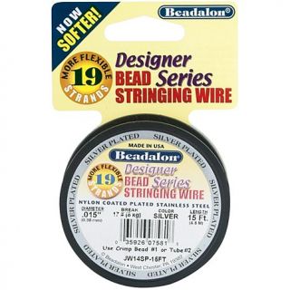 Stringing Wire 19 Strand .015(.38mm) Diameter 15ft/Spool   Designer Series/Silv