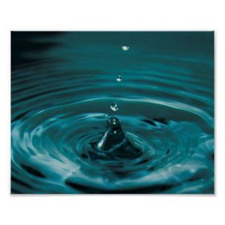 Turquoise Water Drop Poster