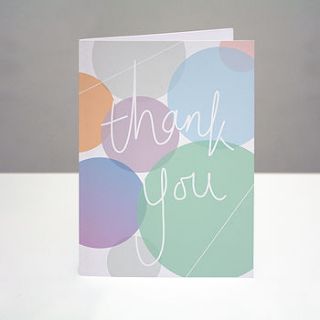 'thank you' greetings card by one little dicky bird