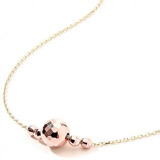 Technibond® Cable Link Diamond Cut 18" Bead Necklace