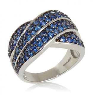 Victoria Wieck 1.89ct Blue Sapphire 14K Overlay Band Ring