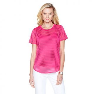 Vince Camuto Striped Sheer Tee with Cami