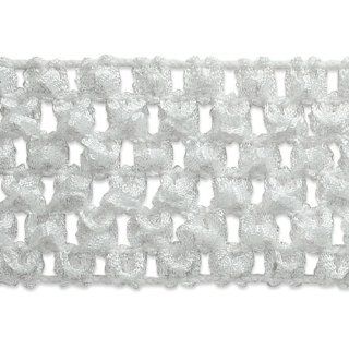 1 3/4" Crochet Stretch Trim White