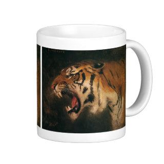 Vintage Wild Animal, Bengal Tiger Roar Roaring Coffee Mugs