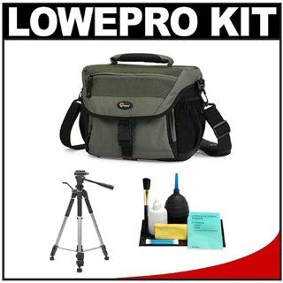 Lowepro Nova 180 AW Digital SLR Camera Shoulder Bag (Chestnut Brown) + Tripod + Accessory Kit for Canon EOS 7D, 5D Mark II III, 60D, Rebel T3, T3i, Nikon D3100, D3200, D5100, D7000, D800, A35, A55, A57, A65, A77 Digital SLR Cameras  Camera & Photo