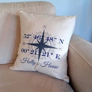 personalised coordinates cushion by rose cottage