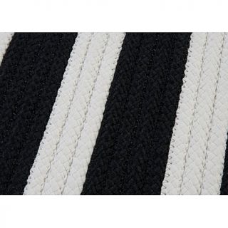Colonial Mills Stripe It 8' Square Rug   Black/White