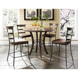 Hillsdale Furniture Cameron Round Counter Height Dining Set with Ladder Back st