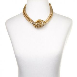 Bellezza Bronze Knot Design Snake Link 18" Necklace