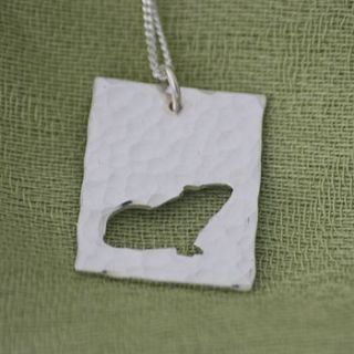 sterling silver animal silhouette pendant by fragment designs