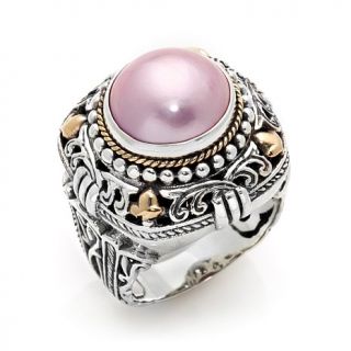 Bali Designs by Robert Manse Pink Mabe Cultured Freshwater Pearl Sterling Silve