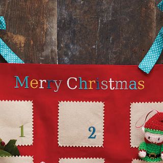 personalised fabric advent calendar by retreat home