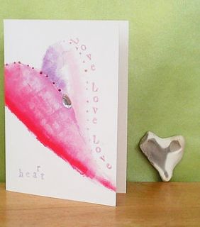 handmade valentine love heart card by sundaebest