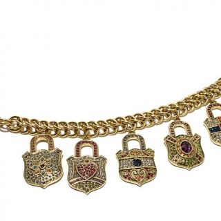 Heidi Daus "Bridge of Locks" Crystal Accented Charm Bracelet