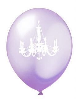 lavender & white chandelier balloon by evthokia ltd