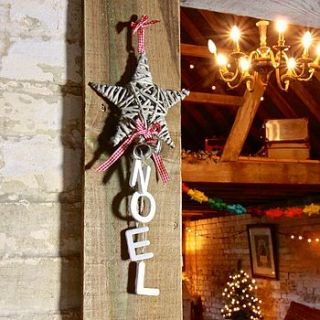 willow star hanger with noel letters by lisa angel homeware and gifts