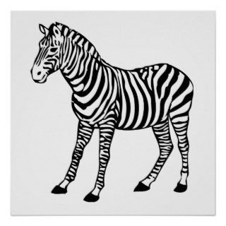 Zebra Silhouette Print