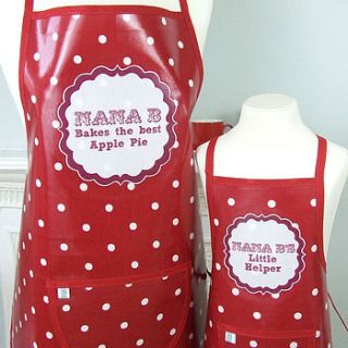 personalised 'bakes the best' oilcloth apron by pinnikity