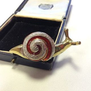 vintage snail brooch by iamia