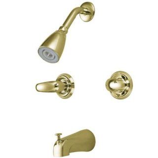Kingston Brass KB242LL Legacy Tub and Shower Faucet, Polished Brass    
