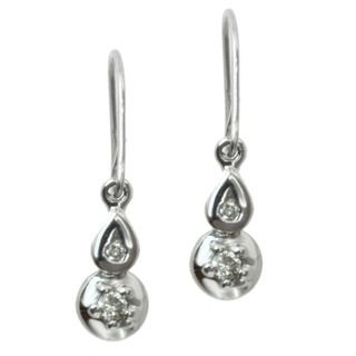 Michael Valitutti 14k White Gold 1/8ct TDW Diamond Earrings (I J, I1 I2) Michael Valitutti Diamond Earrings