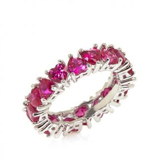 Absolute™ Created Ruby "Eternal Love" Heart Eternity Ring