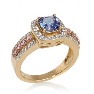 Victoria Wieck 1.56ct Tanzanite and Multigemstone 14K Ring