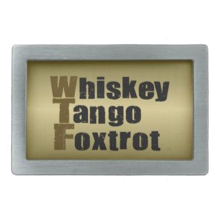 Whiskey Tango Foxtrot Rectangular Belt Buckle