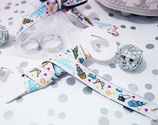 just married woven ribbon by wunderpop hip & funky design