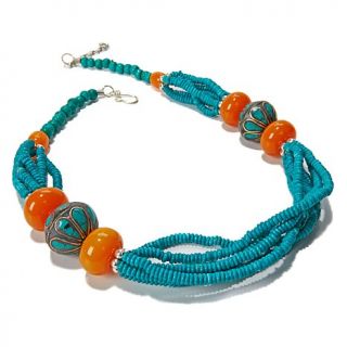 BAJALIA "Chitra" Multi Strand Long Beaded Necklace