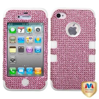 BasAcc Pink Diamond/ Solid White Hybrid Case for Apple iPhone 4S/ 4 BasAcc Cases & Holders
