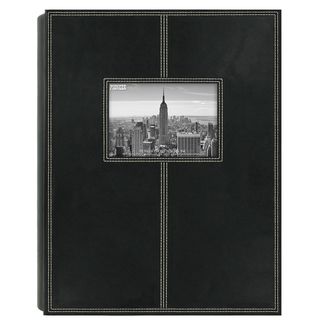 Pioneer Photo Albums 300 pocket Black Sewn Leatherette Frame Cover Album (Set of 2) Photo Albums