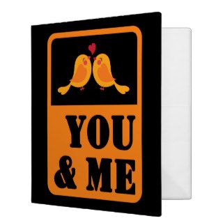 Lovebirds Orange Wedding Planner Album Binder