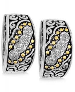 Balissima by EFFY Amethyst Weave Mini Hoop Earrings (3 ct. t.w.) in Sterling Silver   Earrings   Jewelry & Watches