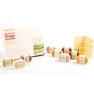 set of nine mini soaps selection gift box by the bakewell soap company