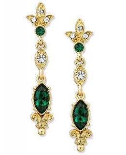 Downton Abbey Earrings, Gold Tone Belle Epoque Sparkling Drop Earrings   Fashion Jewelry   Jewelry & Watches