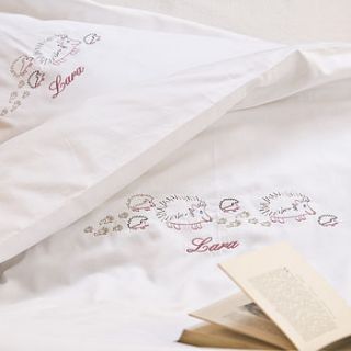 personalised hedgehog duvet cover by big stitch