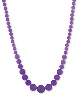 14k Gold over Sterling Silver Necklace, Graduated Lavender Agate Necklace (155 ct. t.w.)   Necklaces   Jewelry & Watches