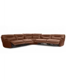 Ricardo Leather 3 Piece Power Reclining Sectional Sofa (Sofa, Wedge and Loveseat)   Furniture