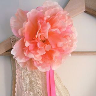 peony fabric flower corsage by theflowerstar