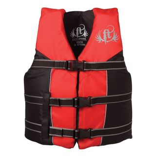 Full Throttle Youth Nylon Water Sports Red/ Black Life Vest FULL THROTTLE Water Safety