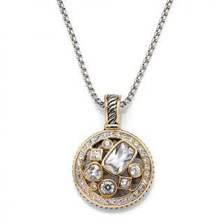 Emma Skye Jewelry Designs 2 Tone Floating CZs and Crystal Stainless Steel Penda