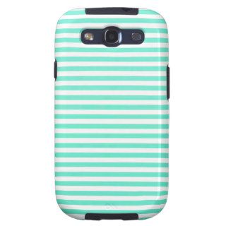 Mint Green And White Stripes Samsung Galaxy S3 Covers