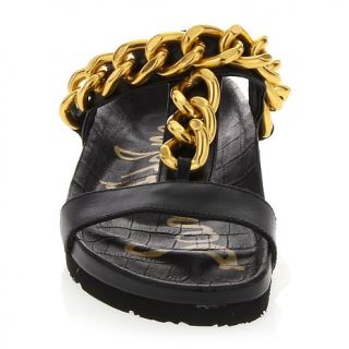 Sam Edelman "Allyn" Leather Sandal with Chain
