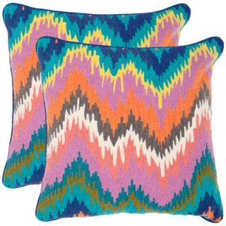 Safavieh Dripping Stiches Neon Cotton Decorative Pillow (Set of 2)